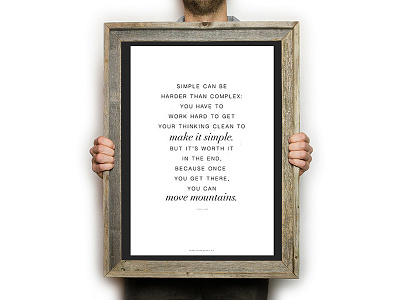 Steve Jobs Quote quote simple typography
