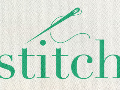 Stitch craft green logo typography