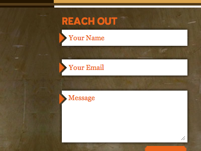 LF Contact Form brown form orange texture website