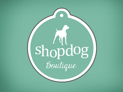 ShopDog Logo boutique circular dog logo pet tag