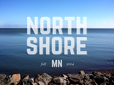 North Shore, MN lake typography