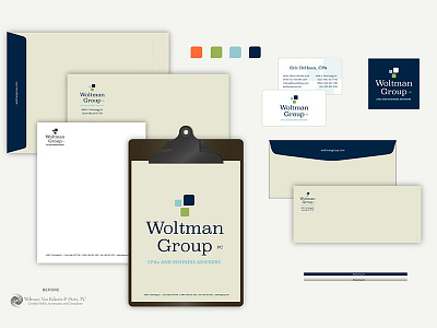 CPA Rebranding branding business card envelope letterhead logo squares stationery