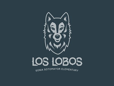 Elementary School Logo branding design lobos logo wolf