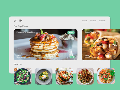 Restaurant UI colorful design food restaurant ui ux web