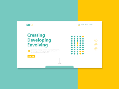 SImple Landing Page bootstrap clean colorful creative css flat html5 javascript simpe yellow