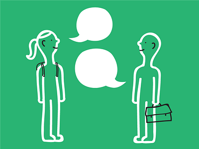 Work Talk (Undisclosed project) conversation illustration simple work workers