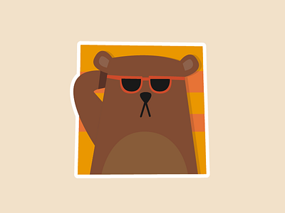 The Bear is on the Beach app beach bear chat emoji sticker sun vodafone