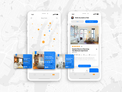 Аpplication to search for housing. app design illustration ui ux vector