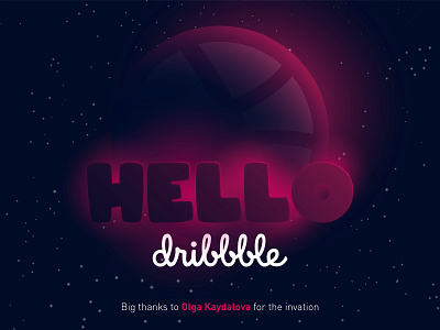 Hello Dribbble design illustration illustrator minimal ui ux vector web website
