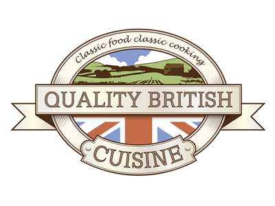 Quality British Cuisine british cooking cuisine design food logo union jack