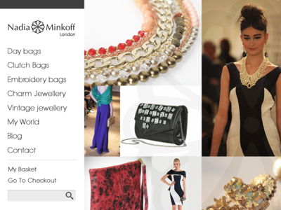 Nadia Minkoff homepage bags fashion jewellery web design white