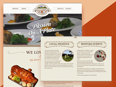 Old projects #1 - Quality British Cuisine food ux web design