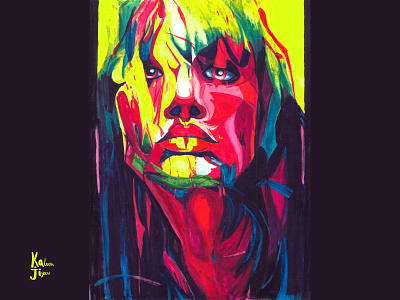 Replica of the painting by Francoise Nielly person