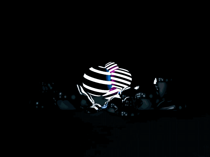 Striped Spheres with Global Illumination ver.3