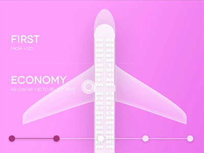 Peach Aviation - Flight Seats after effects animation app gif ui ux