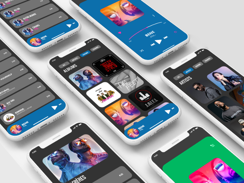 MUSIC PLAYER APP DESIGN by Rivacto on Dribbble