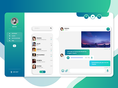 CHAT SCREEN DESIGN account app chat clean concept dailyui dashboard design dialog interface message product purple system ui user ux violet web