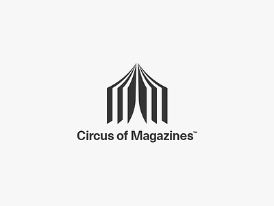 Circus Of Magazines Logo branding double meaning hidden message logo magazine mark