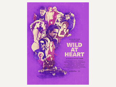 Poster Wild at heart - Purple variant illustration poster poster art