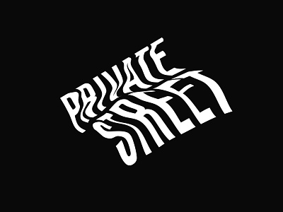 Private Street Logo branding design logo mark typography vector