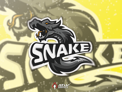 Esport Mascot Game Logo - Snake