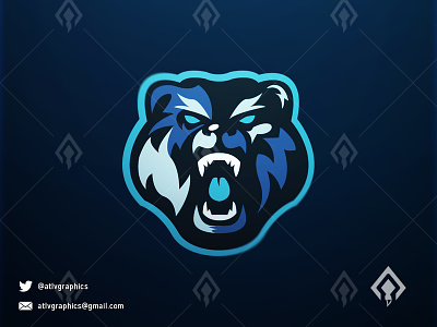 Bear Logo Esport Mascot Team Game bear logo branding design esport esport logo illustration logo mascot
