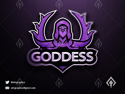 Goddess mascot logo branding design esport esport logo gaming illustration logo mascot mascotlogo sport team ui vector