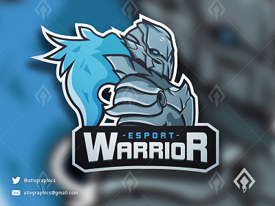 Warrior Mascot Esport Logo branding design esport esport logo gaming illustration knight logo mascot mascotlogo sport team vector warrior