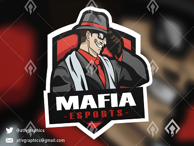 Mafia Mascot Esport Game Logo