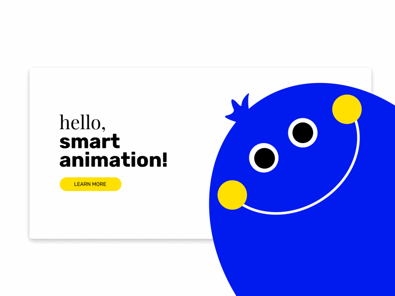 Figma’s Smart Animate animation blue design figma figmadesign following mouse smartanimate ui design