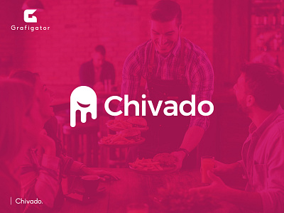 Chivado. branding business c logo chivado creative design creative logo ghost ghost logo logo minimal restaurant restaurant logo snapchat ghost