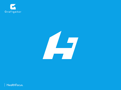 HealthFocus. creative design creative logo flat design h health health logo hf hf logo hflogo hlogo icon design initial logo logo sports logo