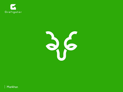 Markhor. branding creative design creative logo deer deer logo flat design goat goat logo icon design logo markhor markhor logo minimal design minimal logo