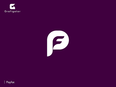 Payfar. creative design creative logo f f logo flat design icon design initial logo logo minimal minimal logo p p logo pay logo payment logo pf logo