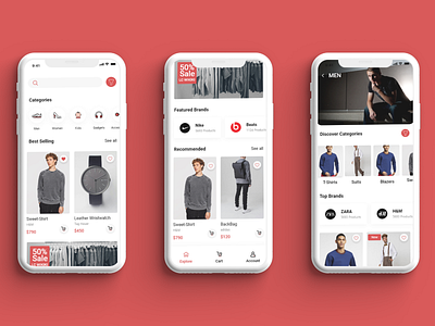 E-commerce Mobile Home screen ✨🎉😍 android app design e commerce illustration ios mobile shop shopping ui uidesign uiux ux uxdesign web design