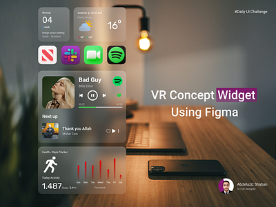 VR Concept widget using adobe xd Animation || Figma ✨❤🎉