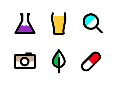 Random Icons colour icons line
