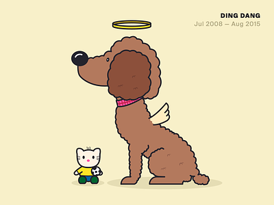 Rip Ding Dang dog illustration line poodle rip