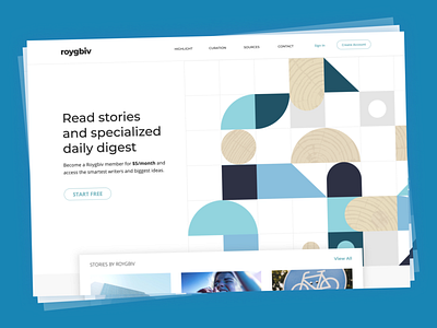 Roygbiv Magazine dailyui landing ui web