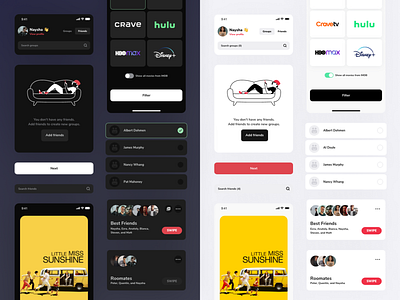 UI Kit dailyui dark light mobile ui kit