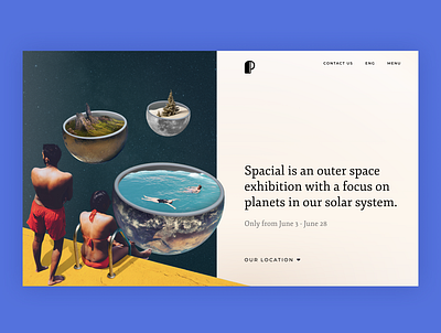 Spacial Landing Page dailyui landingpage space website