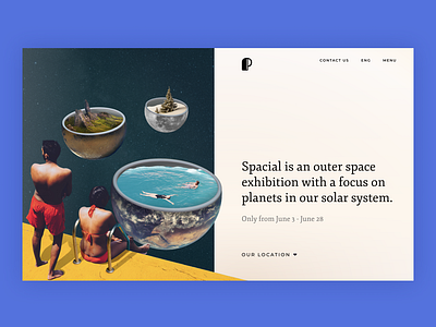 Spacial Landing Page dailyui landingpage space website