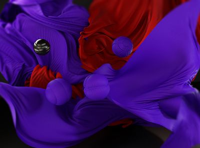 Cloth 3d 3d art advertising c4d cinema4d cloth logo purple spheres velvet velvet spheres cinema4d
