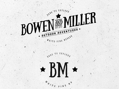 Bowen and Miller vintage logo branding design illustration lettering logo typography vector vintage web