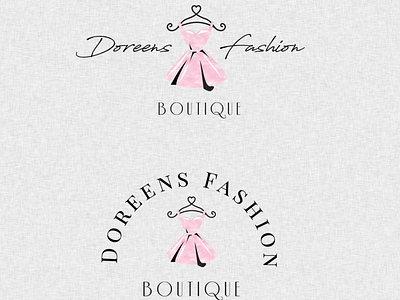 Doreens Fashion Boutique Logo animation branding business card business card design design illustration lettering logo typography vector vintage web website