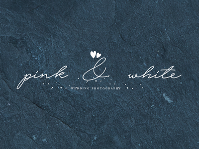 Pink & White Wedding photography logo