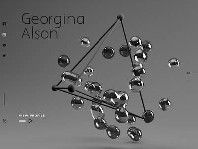 Abstract header 3d abstract blob chrome cinema4d logo web webdesign website website design