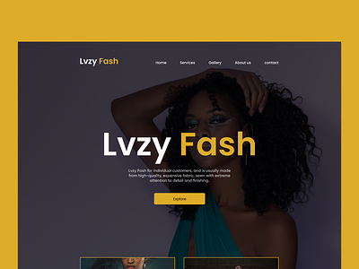 Lvzy Fash Landing page design