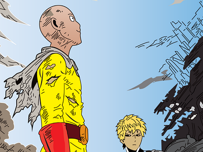 One punch illutration