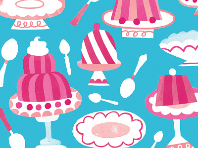 Jello Pattern colour dessert fun illustration in progress jello pattern retro